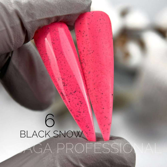 Saga Black Snow №6 corallo con briciole nere 9ml