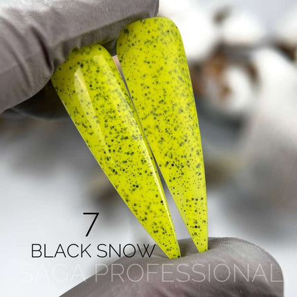 Saga Black Snow №7 yellow with black crumps 9ml