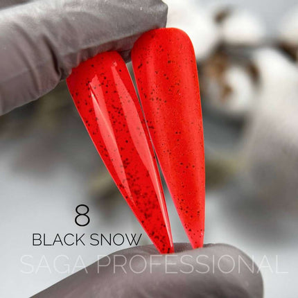 Saga Black Snow №8 scarlet with black crumps 9ml