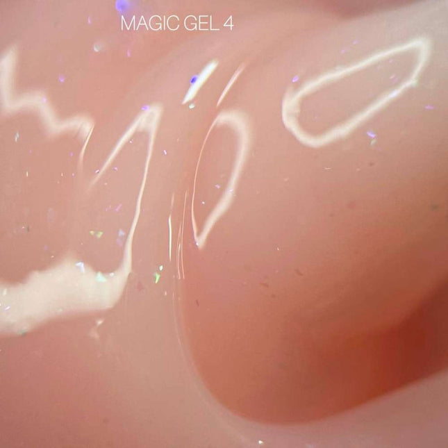 Saga Magic Gel №04 Durazno con papel holográfico 15ml