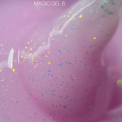 Saga Magic Gel Nr. 01 Milky mit holografischer Folie 15 ml