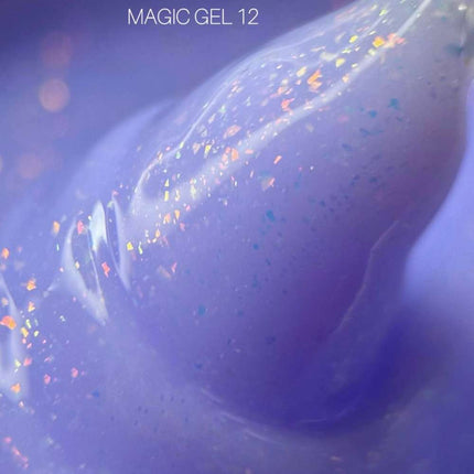 Saga Magic Gel Nr. 01 Milky mit holografischer Folie 15 ml