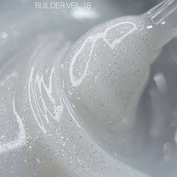 Saga Builder Gel Veil №18 Milky with shimmer 15ml