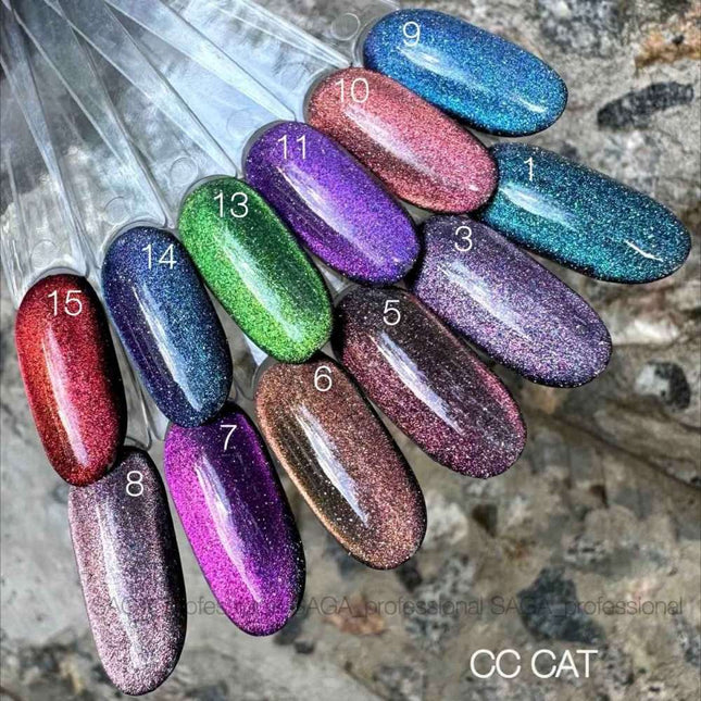 Saga Cat Eye Chameleon №03 Liliac Verde 9ml