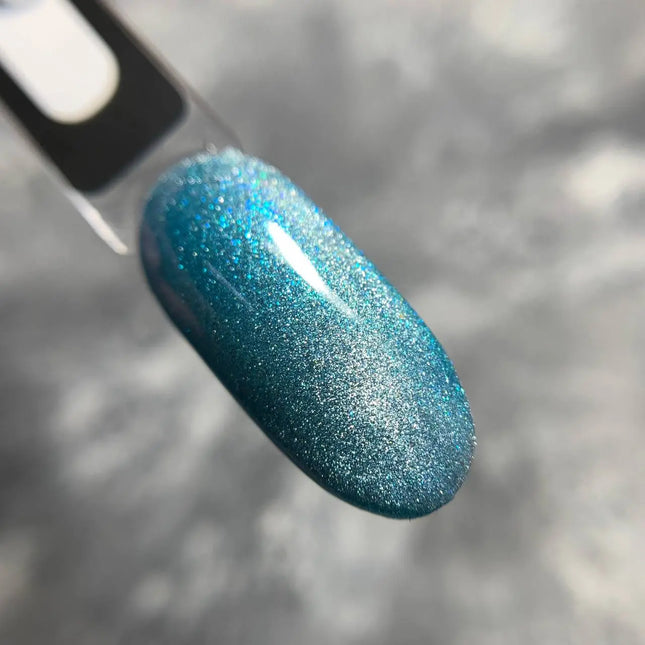 Saga Cat Eye Shine №06 Aqua con glitter blu 10ml