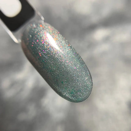 Saga Cat Eye Shine №09 Γκρι Πράσινο με ολογραφική γκλίτερ 9ml