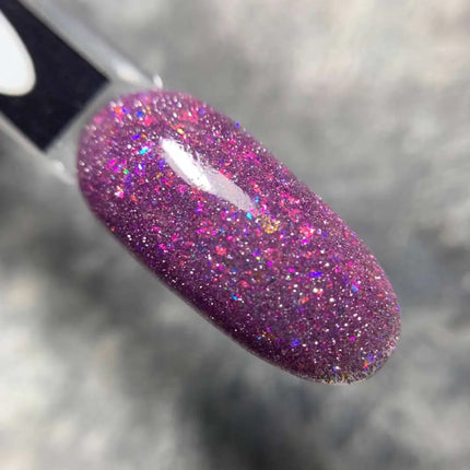 Saga Fiery Gel Polish №17 Orchid Purple with foil 10ml