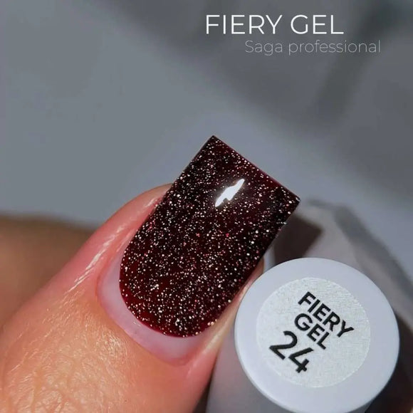 Saga Fiery Gel Polish №24 Dark Maroon 10ml