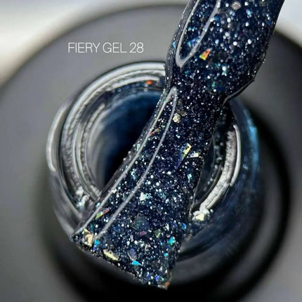 Saga Fiery Gel Polish №28 Azuriu cu folie 10ml