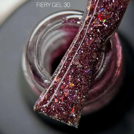Saga Fiery Gel Polish №30 Sangria with foil 9ml
