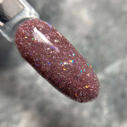 Saga Fiery Gel Polish №34 Greyish Pink with foil 9ml