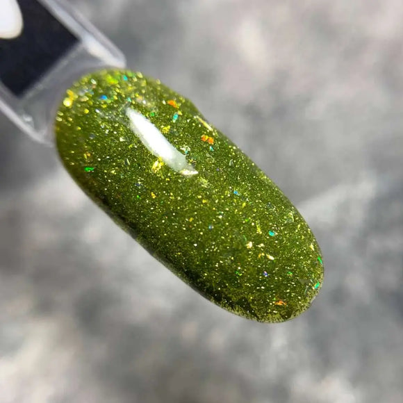 Saga Fiery Gel Polish №35 Перидотовий із фольгою 9ml