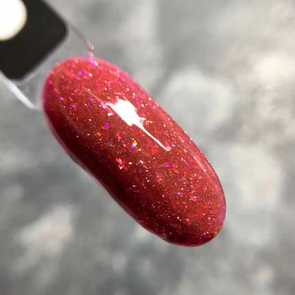 Saga Fiery Gel Polish №42 French Raspberry with foil 9ml