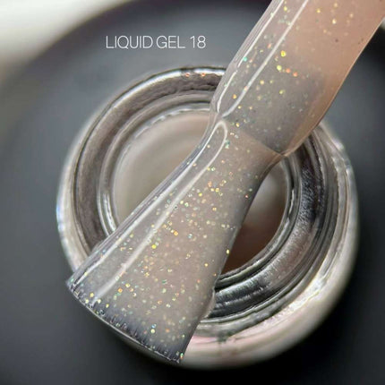 Saga Рідкий гель №18 Глибокий бежевий з шиммером 15ml