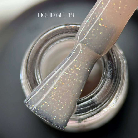 Saga Liquid Gel №18 Deep beige with shimmer 15ml