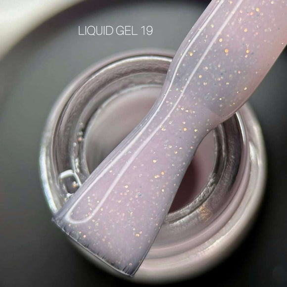 Saga Liquid Gel №19 Pale pink with shimmer 15ml