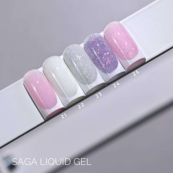 Saga Liquid Gel №25 Blush pink with foil 15ml