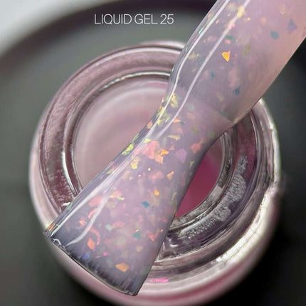 Saga Liquid Gel №25 Blush pink with foil 15ml