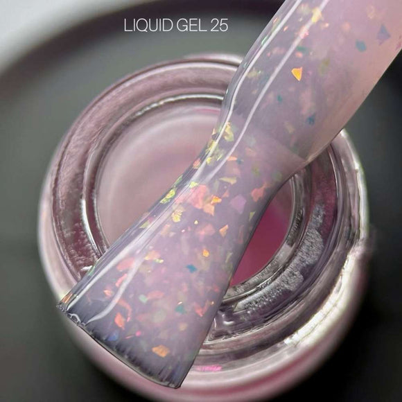 Saga Liquid Gel №25 Blush pink with foil 15ml