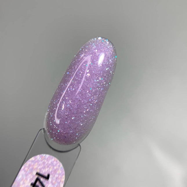 Saga Shimmer Base №14 Lavander with holographic glitter 15ml
