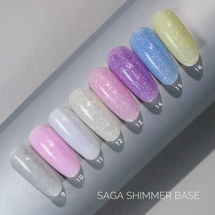 Saga Shimmer Base №11 Milky with silver shimmer 15ml