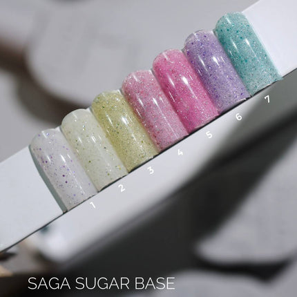 Saga Sugar Base №3 Brass with color glitter 10ml