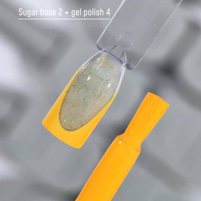 Saga Sugar Base №2 Milky cream with color glitter 10ml