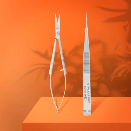 Scissors micro for eyebrows modeling Staleks Pro Expert 90 Type 2 SE-90/2 - Scissors