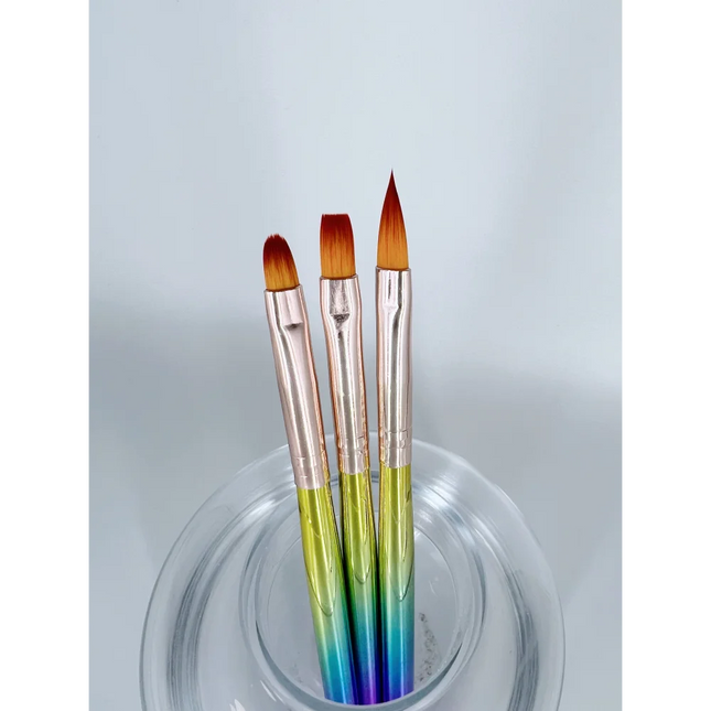 Set of Gel Brushes set 3pcs - Nail Art Brushes