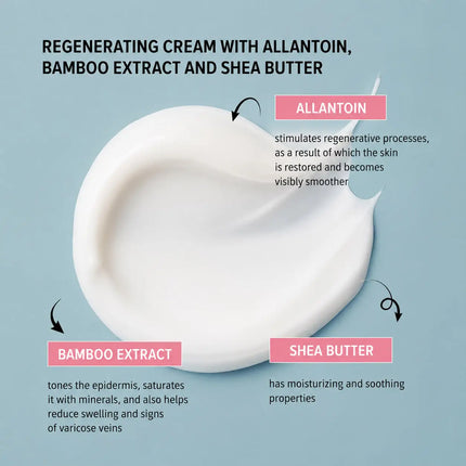 Regenerierende Fußcreme mit Allantoin, Bambusextrakt und Sheabutter Shelly 250 ml