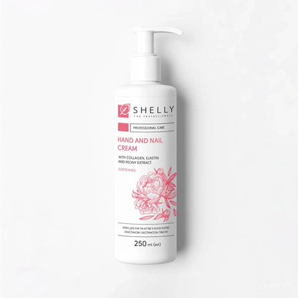 Hand- und Nagelcreme mit Kollagen, Elastin und Pfingstrosenextrakt Shelly 250 ml