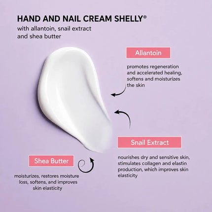 Hand- und Nagelcreme mit Kollagen, Elastin und Pfingstrosenextrakt Shelly 250 ml