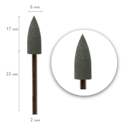Silicon Drill Bit Polisher 213 6*17mm Grey 180 grit - Silicone drill bit polishers