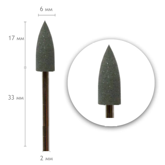 Silicon Drill Bit Polisher 213 6*17mm Grey 180 grit - Silicone drill bit polishers