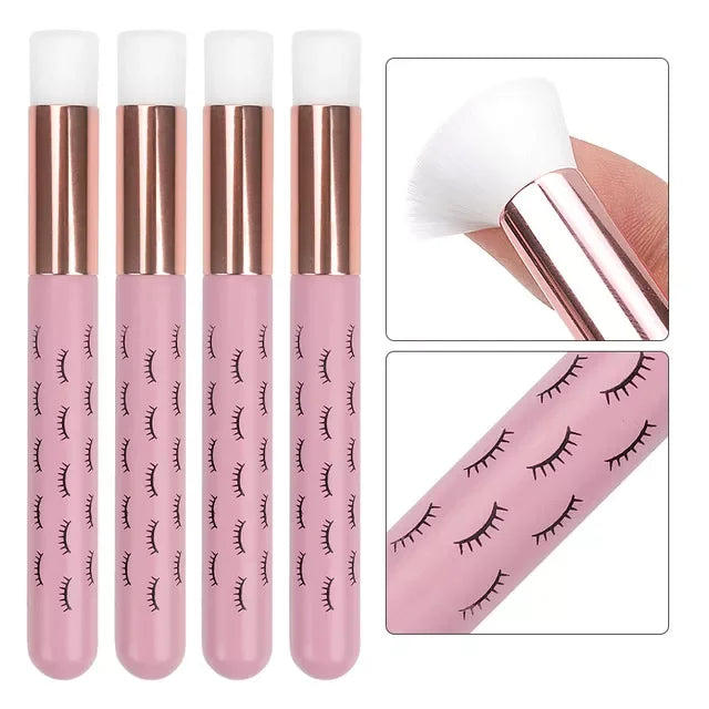 Small brush for cleaning eyelashes - Pink - Eyebrow and eyelash brushes