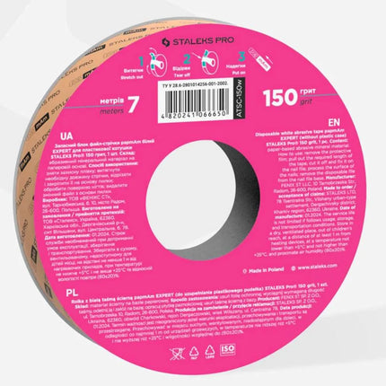 Disposable file tape papmAm (in a plastic case) Staleks Expert 150 grit