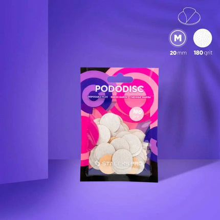 Jednorazové pilníky na pedikúru Disc Staleks PODODISC M 180 zrnitosti 50 ks