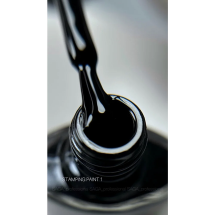 Stamping Paint №1 8ml Saga Professional - Stamping Paint
