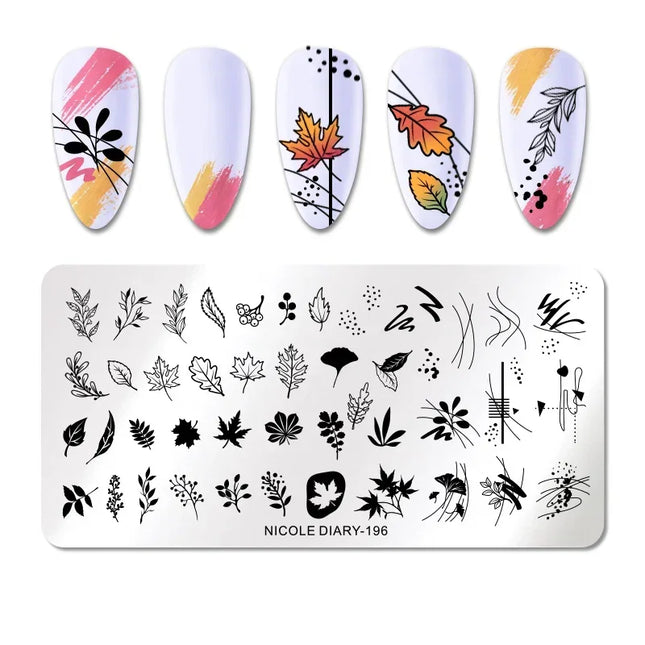 Stamping Plate NICOLE DIARY-196 rectangular - Stamping Plate