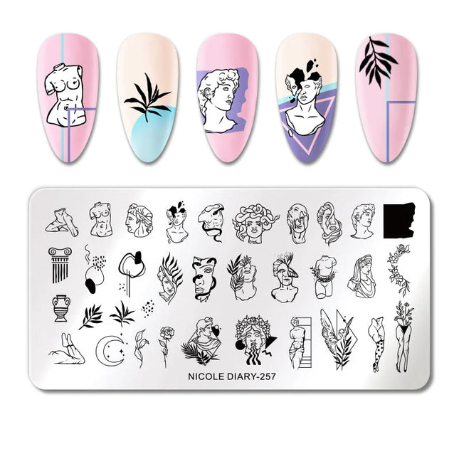 Stamping plate NICOLE DIARY-257 rectangular - Stamping Plate