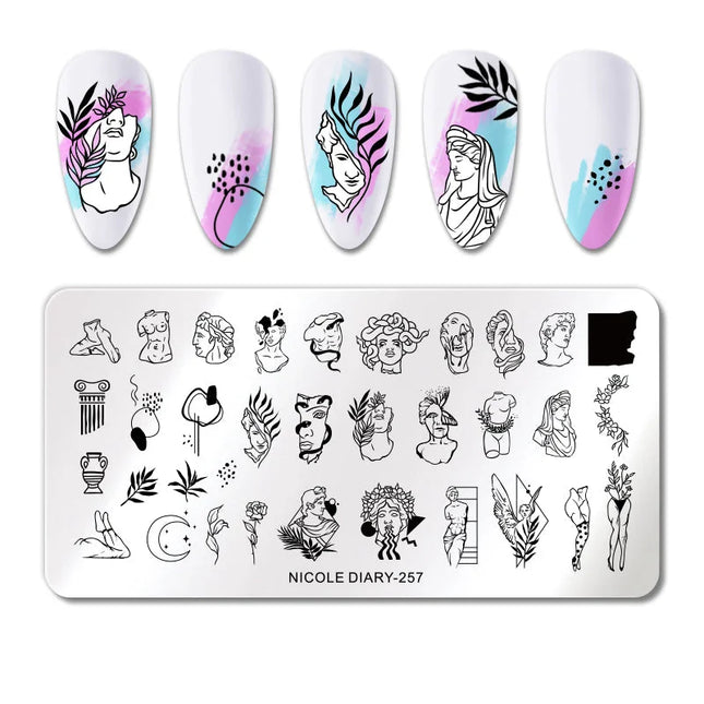 Stamping plate NICOLE DIARY-257 rectangular - Stamping Plate