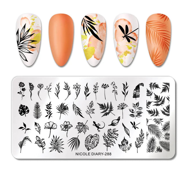 Stamping Plate NICOLE DIARY-288 rectangular - Stamping Plate