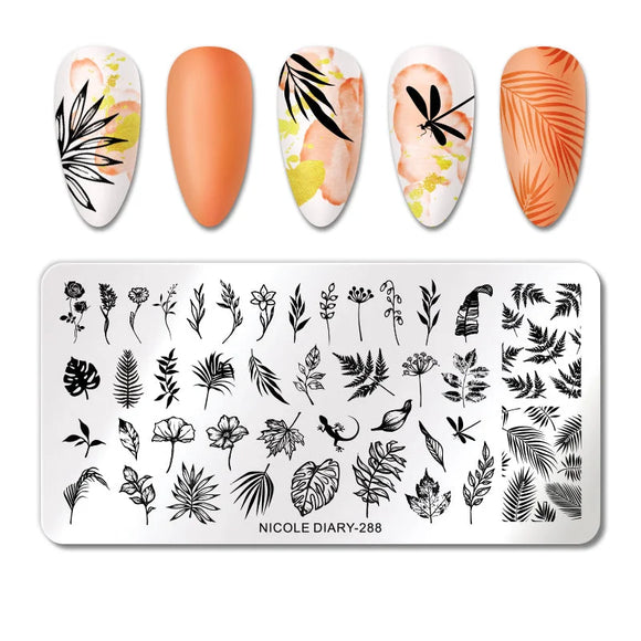 Stamping Plate NICOLE DIARY-288 rectangular - Stamping Plate