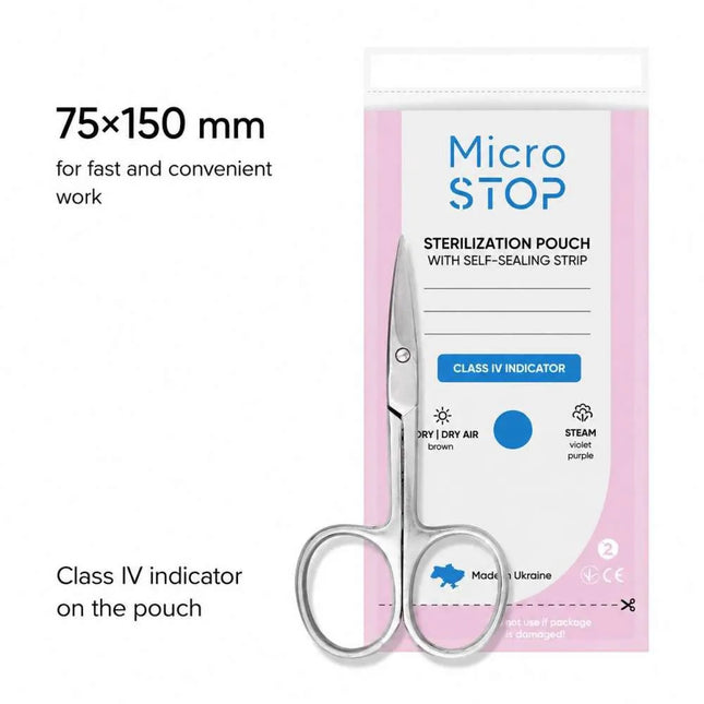 Buste per sterilizzazione MicroSTOP 75x150mm (bianche) 100 pezzi