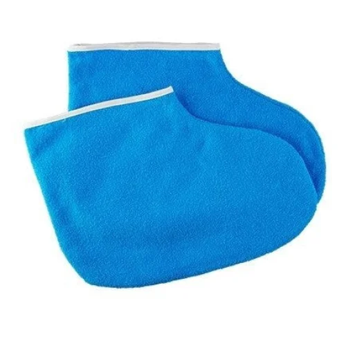 Terry cloth booties 1 pair - Blue - Gloves terry