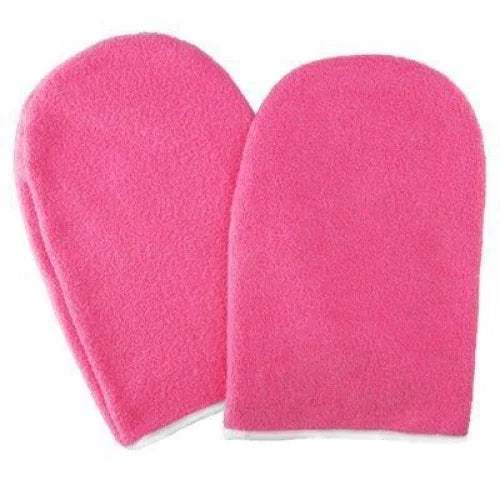 Terry mittens for paraffin therapy 1 pair - Pink - Gloves terry
