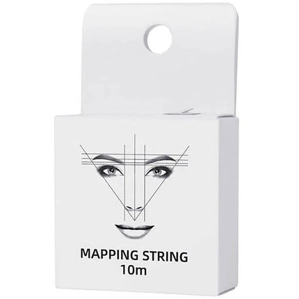 Thread for marking eyebrows Customs Mapping String 10 m - White - Eyebrow marking thread
