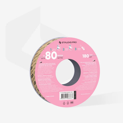 White disposable abrasive tape papmAm (without plastic case) Staleks Pro Expert 180 grit ATSC-180w - Disposable