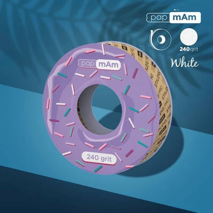 White disposable abrasive tape papmAm (without plastic case) Staleks Pro Expert 240 grit ATSC-240w - Disposable
